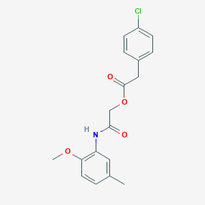 molecular formula C18H18ClNO4 B2761152 [2-(2-Methoxy-5-methylanilino)-2-oxoethyl] 2-(4-chlorophenyl)acetate CAS No. 391239-48-8
