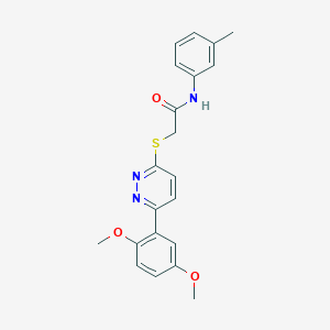 molecular formula C21H21N3O3S B2761158 2-((6-(2,5-dimethoxyphenyl)pyridazin-3-yl)thio)-N-(m-tolyl)acetamide CAS No. 941992-26-3