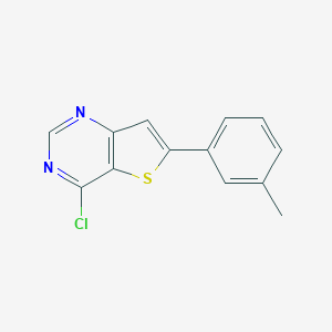 molecular formula C13H9ClN2S B276117 4-Chloro-6-(3-methylphenyl)thieno[3,2-d]pyrimidine 