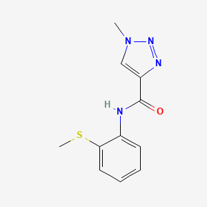 molecular formula C11H12N4OS B2761176 1-methyl-N-(2-(methylthio)phenyl)-1H-1,2,3-triazole-4-carboxamide CAS No. 1207010-42-1