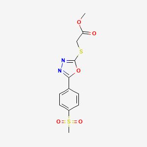 Methyl ({5-[4-(methylsulfonyl)phenyl]-1,3,4-oxadiazol-2-yl}sulfanyl)acetate