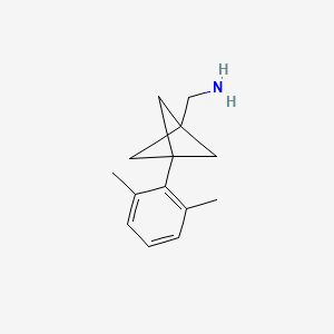 molecular formula C14H19N B2761185 [3-(2,6-Dimethylphenyl)-1-bicyclo[1.1.1]pentanyl]methanamine CAS No. 2287323-42-4