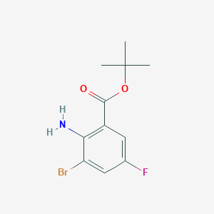 molecular formula C11H13BrFNO2 B2761193 Tert-butyl 2-amino-3-bromo-5-fluorobenzoate CAS No. 2248308-41-8