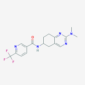 molecular formula C17H18F3N5O B2761196 N-[2-(dimethylamino)-5,6,7,8-tetrahydroquinazolin-6-yl]-6-(trifluoromethyl)pyridine-3-carboxamide CAS No. 2097900-21-3
