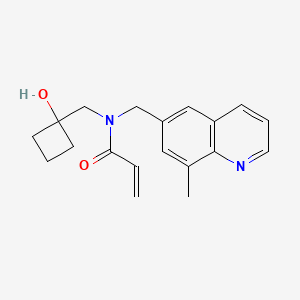 molecular formula C19H22N2O2 B2761198 N-[(1-Hydroxycyclobutyl)methyl]-N-[(8-methylquinolin-6-yl)methyl]prop-2-enamide CAS No. 2411264-21-4