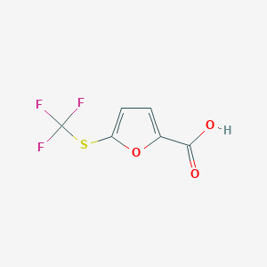 molecular formula C6H3F3O3S B2761201 5-[(Trifluoromethyl)sulfanyl]furan-2-carboxylic acid CAS No. 1340136-76-6