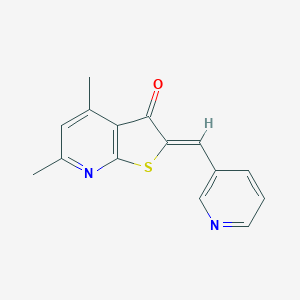 molecular formula C15H12N2OS B276121 4,6-dimethyl-2-(3-pyridinylmethylene)thieno[2,3-b]pyridin-3(2H)-one 