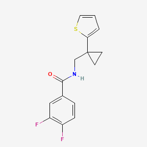 B2761218 3,4-difluoro-N-((1-(thiophen-2-yl)cyclopropyl)methyl)benzamide CAS No. 1207052-03-6