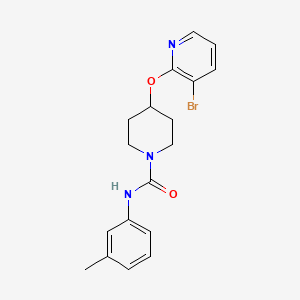 molecular formula C18H20BrN3O2 B2761225 4-((3-溴吡啶-2-基氧基)-N-(间甲苯基)哌啶-1-甲酰胺 CAS No. 1448026-86-5