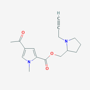 (1-Prop-2-ynylpyrrolidin-2-yl)methyl 4-acetyl-1-methylpyrrole-2-carboxylate