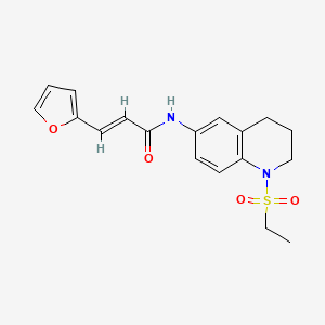 (E)-N-(1-(ethylsulfonyl)-1,2,3,4-tetrahydroquinolin-6-yl)-3-(furan-2-yl)acrylamide