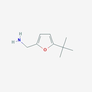 molecular formula C9H15NO B2761262 (5-叔丁基呋喃-2-基)甲胺 CAS No. 1240143-67-2