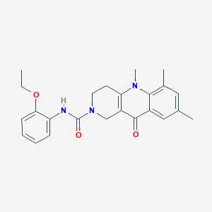 molecular formula C24H27N3O3 B2761265 N-(2-ethoxyphenyl)-5,6,8-trimethyl-10-oxo-3,4,5,10-tetrahydrobenzo[b][1,6]naphthyridine-2(1H)-carboxamide CAS No. 1251543-96-0