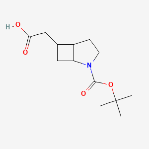2-[2-[(2-Methylpropan-2-yl)oxycarbonyl]-2-azabicyclo[3.2.0]heptan-6-yl]acetic acid