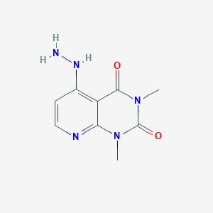 molecular formula C9H11N5O2 B2761274 5-hydrazino-1,3-dimethylpyrido[2,3-{d}]pyrimidine-2,4(1{H},3{H})-dione CAS No. 112734-99-3