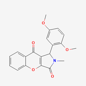B2761290 1-(2,5-Dimethoxyphenyl)-2-methyl-1,2-dihydrochromeno[2,3-c]pyrrole-3,9-dione CAS No. 874463-03-3