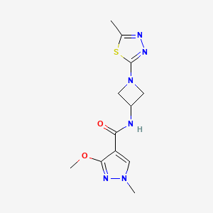 3-Methoxy-1-methyl-N-[1-(5-methyl-1,3,4-thiadiazol-2-yl)azetidin-3-yl]pyrazole-4-carboxamide