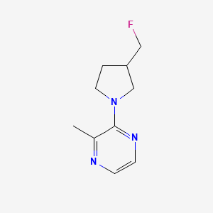 molecular formula C10H14FN3 B2761302 2-(3-(Fluoromethyl)pyrrolidin-1-yl)-3-methylpyrazine CAS No. 2034516-07-7