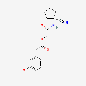 molecular formula C17H20N2O4 B2761308 [2-[(1-Cyanocyclopentyl)amino]-2-oxoethyl] 2-(3-methoxyphenyl)acetate CAS No. 1002473-46-2