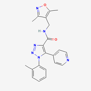 N-((3,5-dimethylisoxazol-4-yl)methyl)-5-(pyridin-4-yl)-1-(o-tolyl)-1H-1,2,3-triazole-4-carboxamide