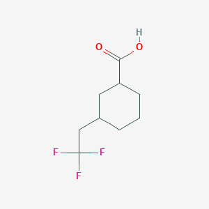 molecular formula C9H13F3O2 B2761316 3-(2,2,2-Trifluoroethyl)cyclohexane-1-carboxylic acid CAS No. 2091458-19-2