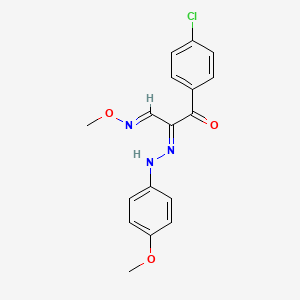3-(4-chlorophenyl)-2-[2-(4-methoxyphenyl)hydrazono]-3-oxopropanal O-methyloxime
