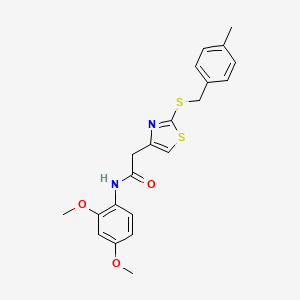 N-(2,4-dimethoxyphenyl)-2-(2-((4-methylbenzyl)thio)thiazol-4-yl)acetamide