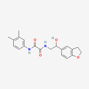molecular formula C20H22N2O4 B2761325 N1-(2-(2,3-dihydrobenzofuran-5-yl)-2-hydroxyethyl)-N2-(3,4-dimethylphenyl)oxalamide CAS No. 1421504-39-3