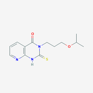 molecular formula C13H17N3O2S B2761328 3-(3-异丙氧基丙基)-2-硫代-2,3-二氢吡啶并[2,3-d]嘧啶-4(1H)-酮 CAS No. 688793-28-4