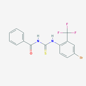 molecular formula C15H10BrF3N2OS B2761332 1-Benzoyl-3-[4-bromo-2-(trifluoromethyl)phenyl]thiourea CAS No. 887266-94-6