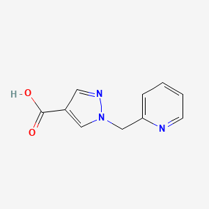 molecular formula C10H9N3O2 B2761333 1-(Pyridin-2-ylmethyl)-1H-pyrazole-4-carboxylic acid CAS No. 1153373-39-7