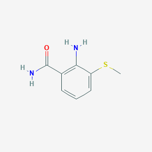 molecular formula C8H10N2OS B2761334 2-Amino-3-methylsulfanylbenzamide CAS No. 1549788-17-1