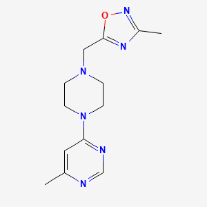 3-Methyl-5-[[4-(6-methylpyrimidin-4-yl)piperazin-1-yl]methyl]-1,2,4-oxadiazole