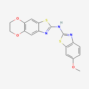 molecular formula C17H13N3O3S2 B2761345 N-(6-甲氧基-1,3-苯并噻唑-2-基)-6,7-二氢-[1,4]二氧杂环[2,3-f][1,3]苯并噻唑-2-胺 CAS No. 862976-94-1