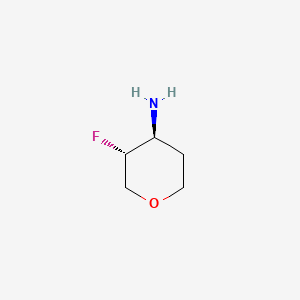 molecular formula C5H10FNO B2761362 trans-3-Fluorooxan-4-amine CAS No. 1631027-09-2