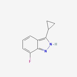 molecular formula C10H9FN2 B2761363 3-Cyclopropyl-7-fluoro-1H-indazole CAS No. 1360931-62-9