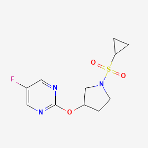 2-((1-(Cyclopropylsulfonyl)pyrrolidin-3-yl)oxy)-5-fluoropyrimidine