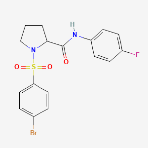 1-[(4-bromophenyl)sulfonyl]-N-(4-fluorophenyl)-2-pyrrolidinecarboxamide