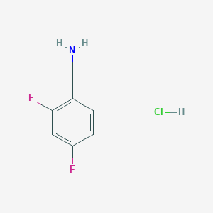 molecular formula C9H12ClF2N B2761378 2-(2,4-二氟苯基)丙酸丙酯盐 CAS No. 2094139-39-4