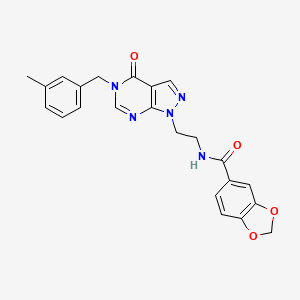 N-(2-(5-(3-methylbenzyl)-4-oxo-4,5-dihydro-1H-pyrazolo[3,4-d]pyrimidin-1-yl)ethyl)benzo[d][1,3]dioxole-5-carboxamide