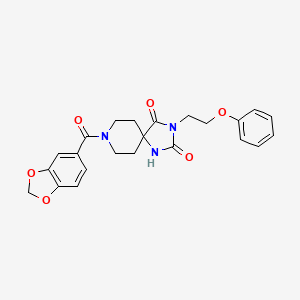 8-(Benzo[d][1,3]dioxole-5-carbonyl)-3-(2-phenoxyethyl)-1,3,8-triazaspiro[4.5]decane-2,4-dione