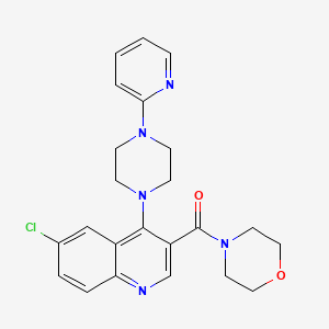 {6-Chloro-4-[4-(pyridin-2-yl)piperazin-1-yl]quinolin-3-yl}(morpholin-4-yl)methanone