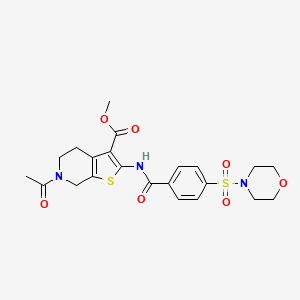 Methyl 6-acetyl-2-(4-(morpholinosulfonyl)benzamido)-4,5,6,7-tetrahydrothieno[2,3-c]pyridine-3-carboxylate