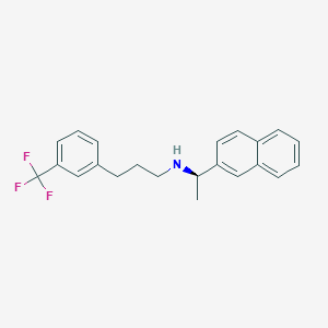 molecular formula C22H22F3N B2761394 (R)-N-(1-(naphthalen-2-yl)ethyl)-3-(3-(trifluoromethyl)phenyl)propan-1-amine CAS No. 2074615-22-6