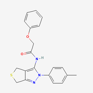 2-phenoxy-N-(2-(p-tolyl)-4,6-dihydro-2H-thieno[3,4-c]pyrazol-3-yl)acetamide