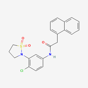 N-(4-chloro-3-(1,1-dioxidoisothiazolidin-2-yl)phenyl)-2-(naphthalen-1-yl)acetamide