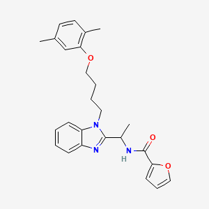 N-({1-[4-(2,5-dimethylphenoxy)butyl]benzimidazol-2-yl}ethyl)-2-furylcarboxamid e