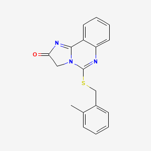 molecular formula C18H15N3OS B2761427 5-[(2-methylbenzyl)sulfanyl]imidazo[1,2-c]quinazolin-2(3H)-one CAS No. 478046-11-6