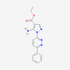 molecular formula C16H15N5O2 B276143 ethyl 5-amino-1-(6-phenyl-3-pyridazinyl)-1H-pyrazole-4-carboxylate 