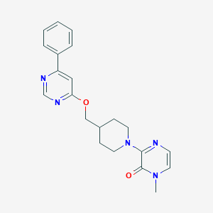 1-Methyl-3-(4-{[(6-phenylpyrimidin-4-yl)oxy]methyl}piperidin-1-yl)-1,2-dihydropyrazin-2-one